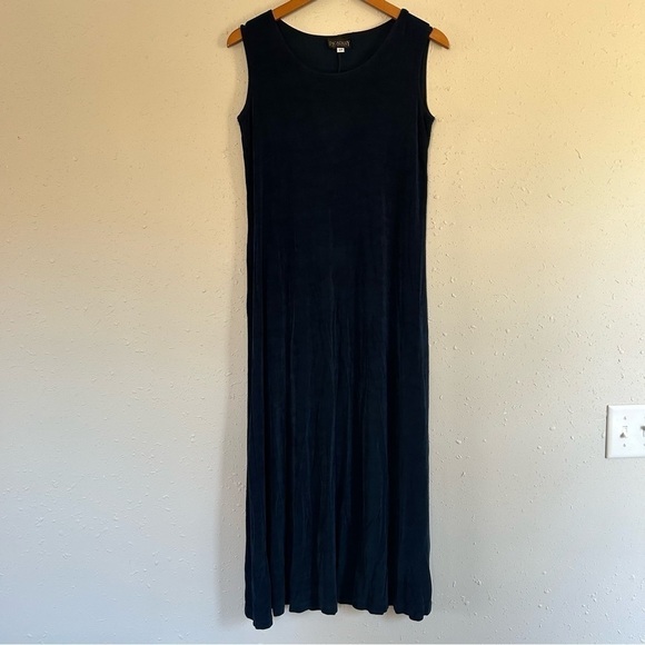 Picadilly Fashions Blue Ribbed Sleeveless Maxi Dress Small Medium Large - Picture 1 of 7